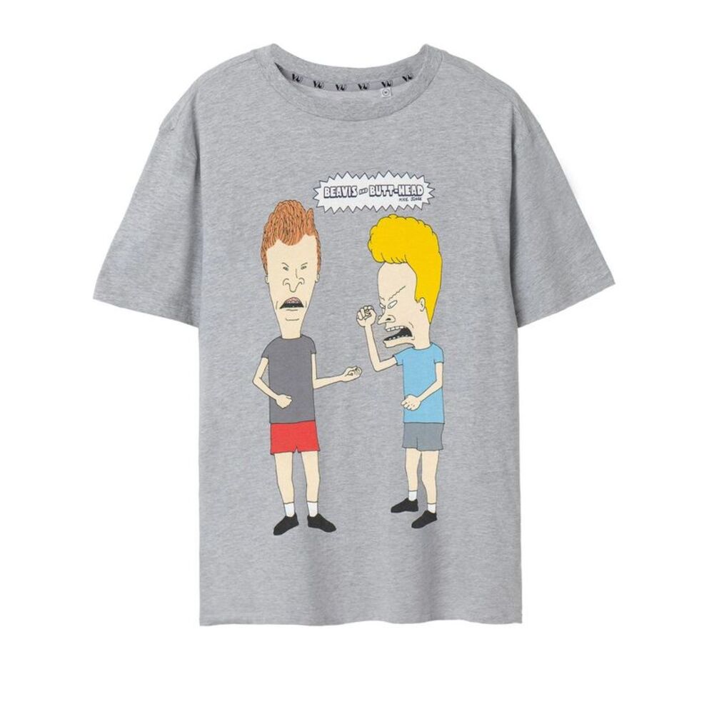 Beavis & Butthead Mens Classic Pose T-Shirt / Gray